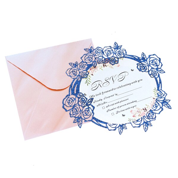 glitter invitation cards 50 pcs, view 4 - MRSLM
