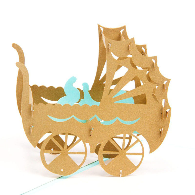 3D Niedliche Handgemachte Einladung zur Babyparty