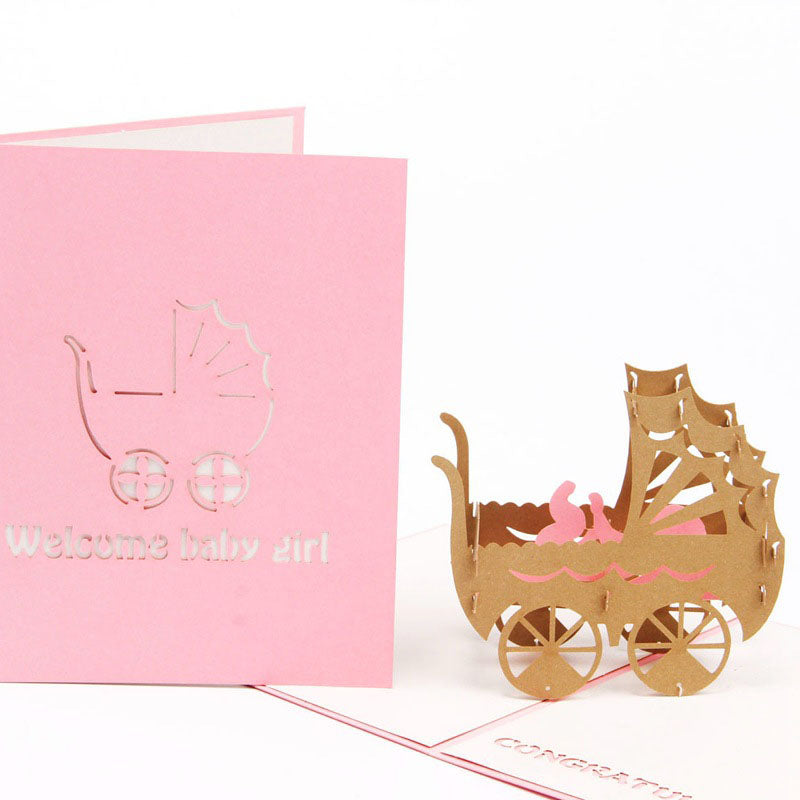 3D Niedliche Handgemachte Einladung zur Babyparty