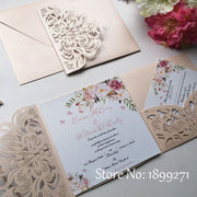 square wedding invitation cards, view 2 - MRSLM