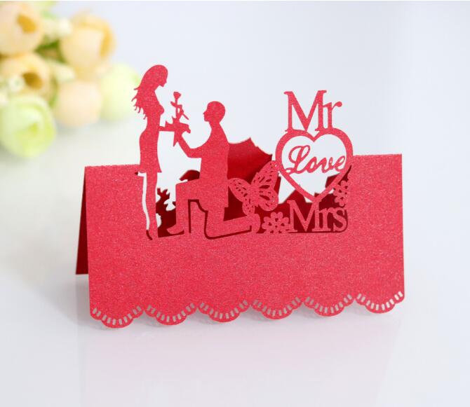 Cute Table Card for Wedding Party 100 pcs Set