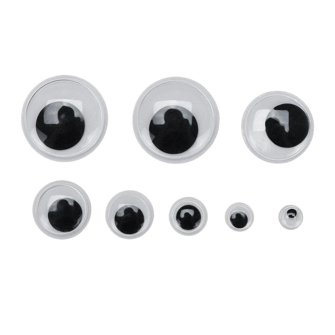 1680 Pcs Self Adhesive Sticky Wiggle Googly Eyes Assorted Sizes Kids Crafts - MRSLM