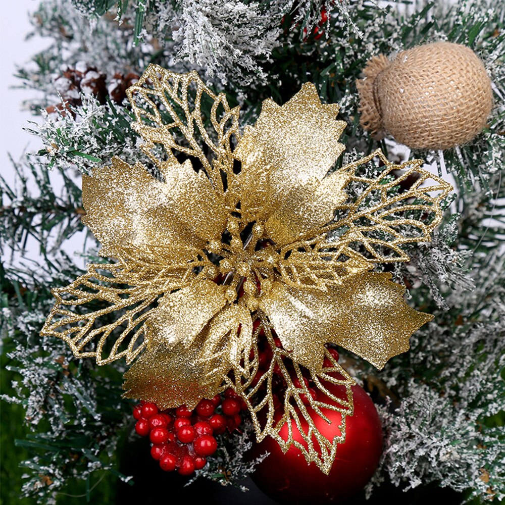 Christmas Ornament Flower Decorations Set