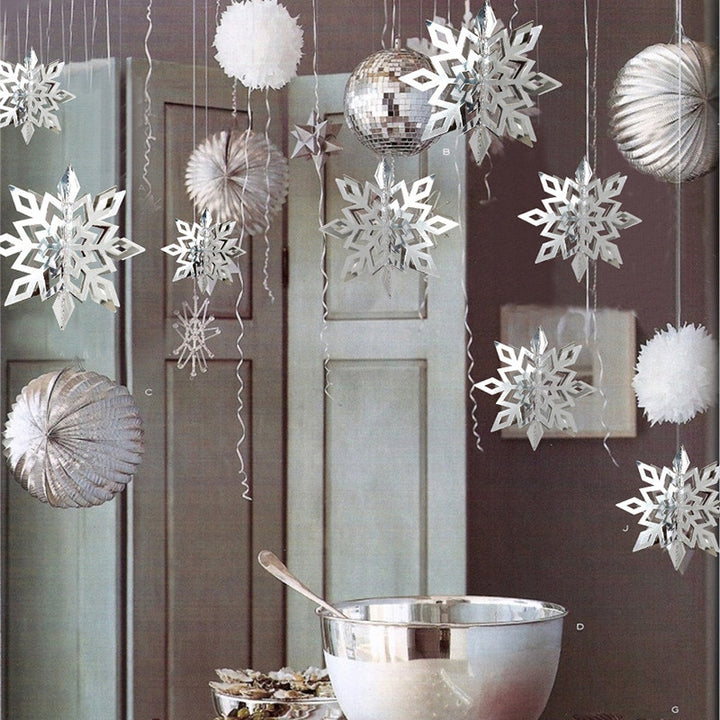 3D Snowflake Hanging Ornaments 6 pcs/Set
