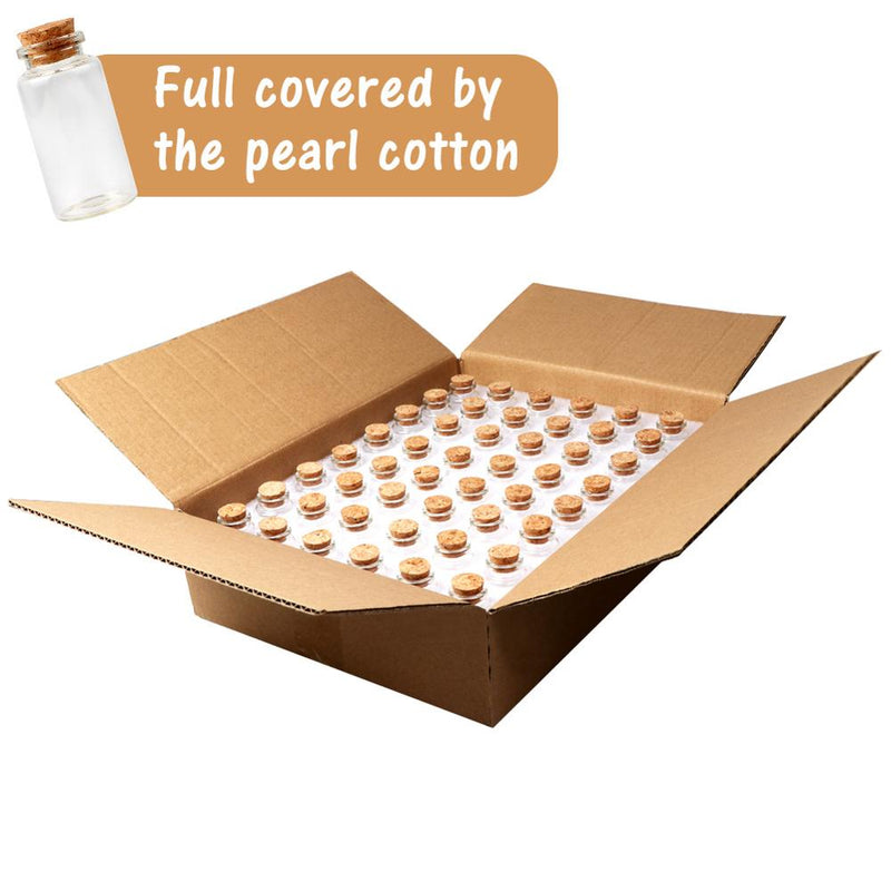 mini clear glass bottles with cork, view 9 - MRSLM