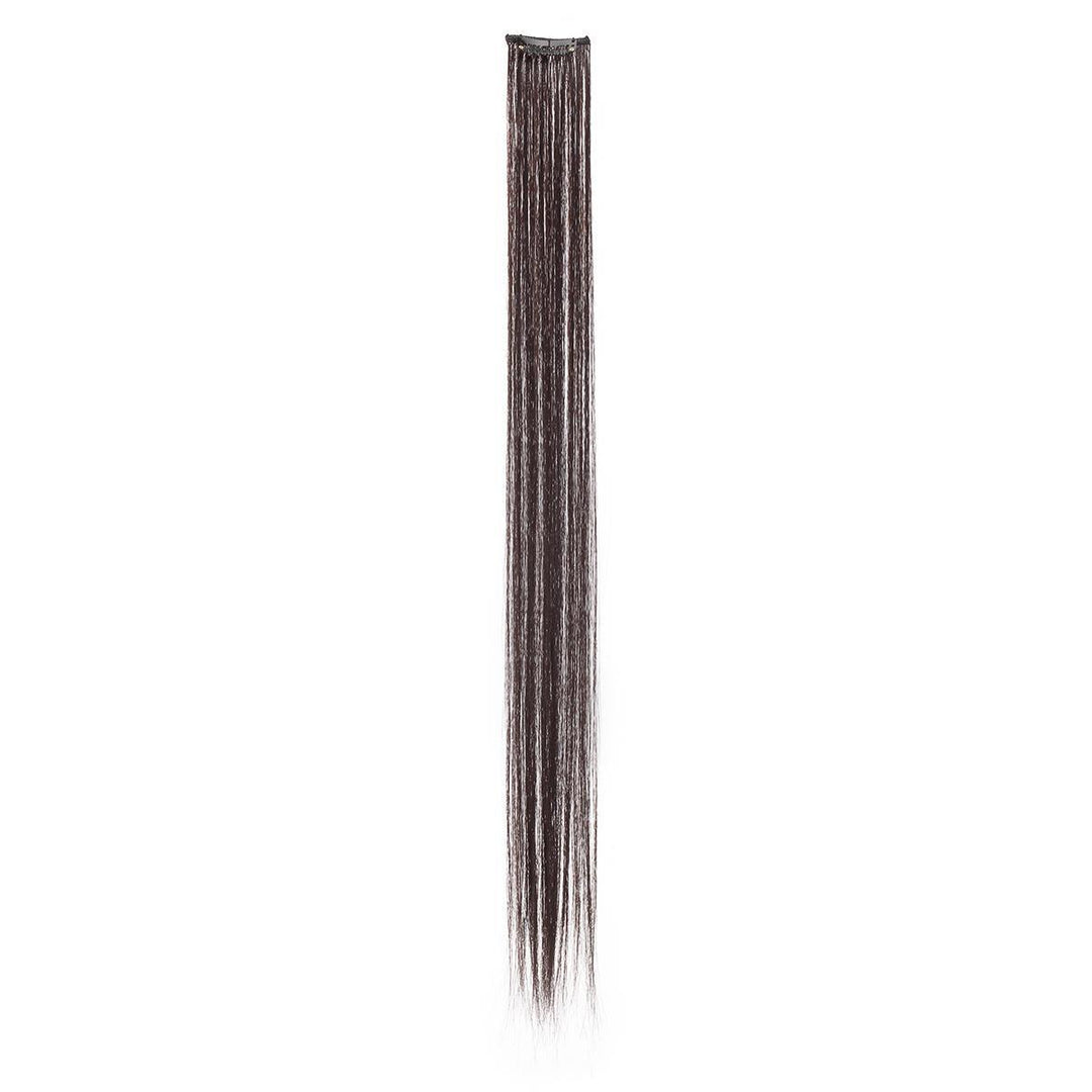 7Pcs Clip In Synthetic Chemical Fiber Human Hair Extensions 22'' Long Straight - MRSLM