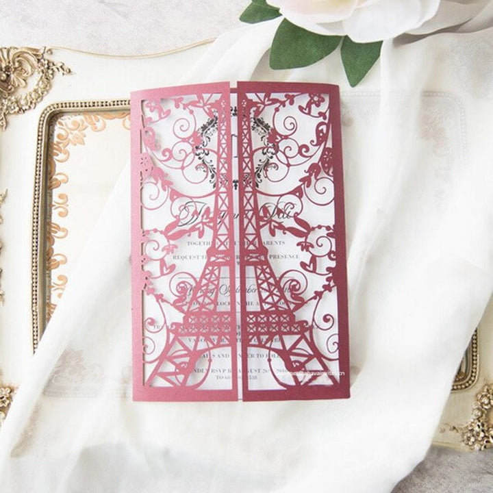 Eiffel Tower Laser Cut Card