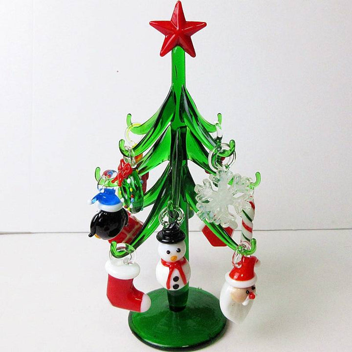 Glass Tree Plant Christmas Decoration Figurine