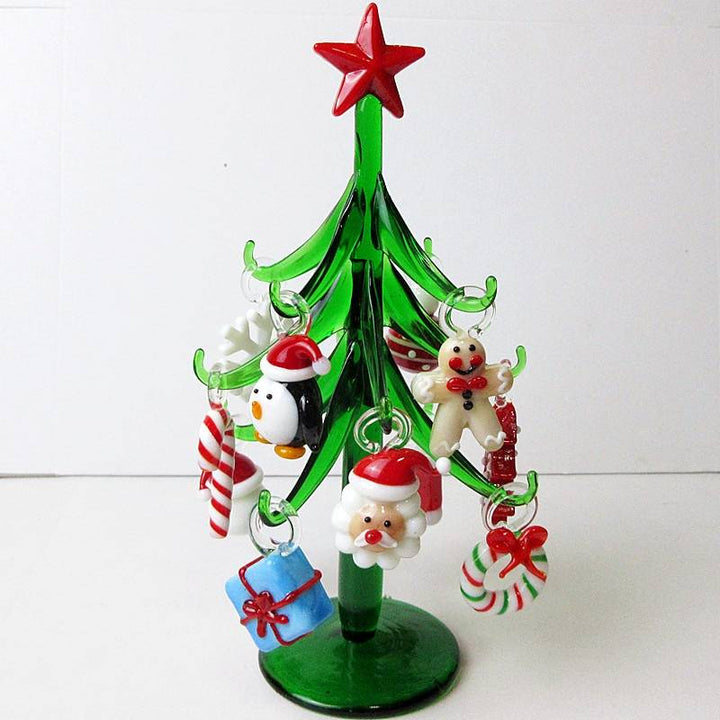 Glass Tree Plant Christmas Decoration Figurine