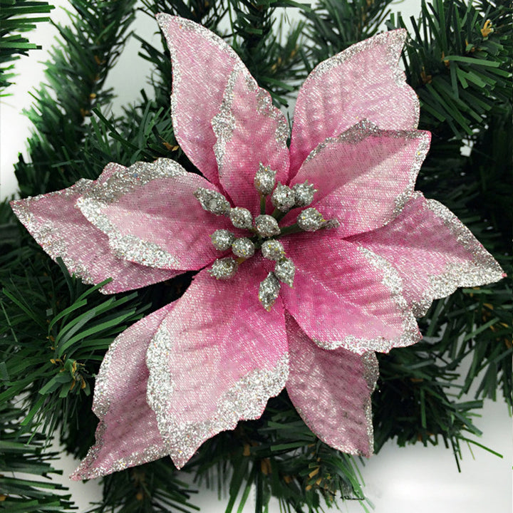 Decorative Christmas Tree Flowers Set