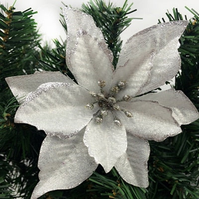 Decorative Christmas Tree Flowers Set