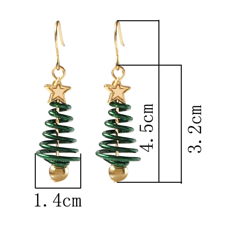 Women's Christmas Tree Shaped Earrings
