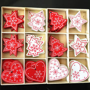 wooden christmas pendants - MRSLM