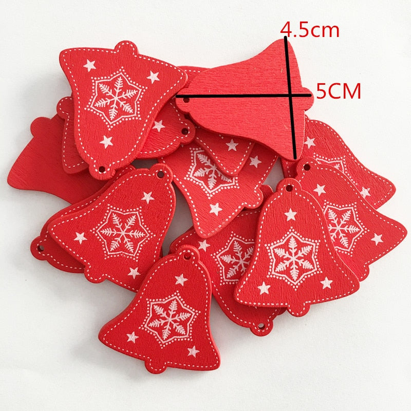 wooden christmas pendants, view 4 - MRSLM