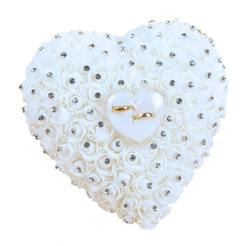 heart shaped wedding ring cushion, view 2 - MRSLM