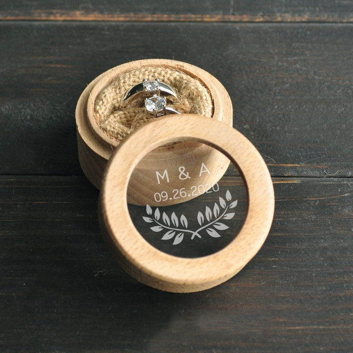 Wooden Ring Holder Box