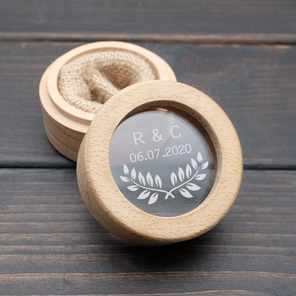 Wooden Ring Holder Box