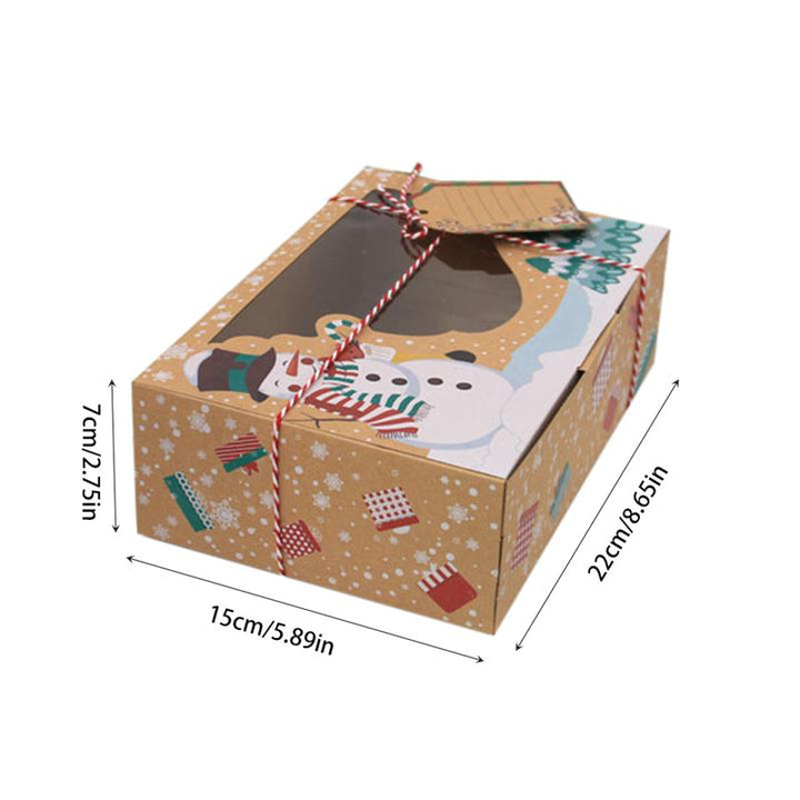 Kraft Paper Christmas Gift Box 12 Pcs Set