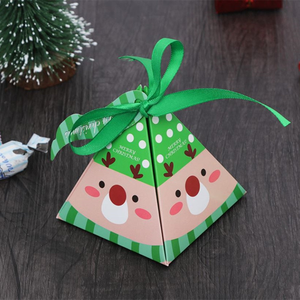 Triangle Shaped Christmas Gift Box 10 Pcs Set