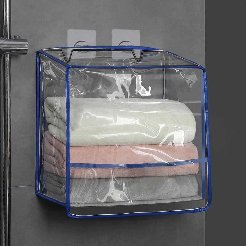 Bathroom Storage Box Shower Room Concealed Clothes Box Foldable Waterproof Bag for Bathroom Clothes Organizer Storage Box - MRSLM