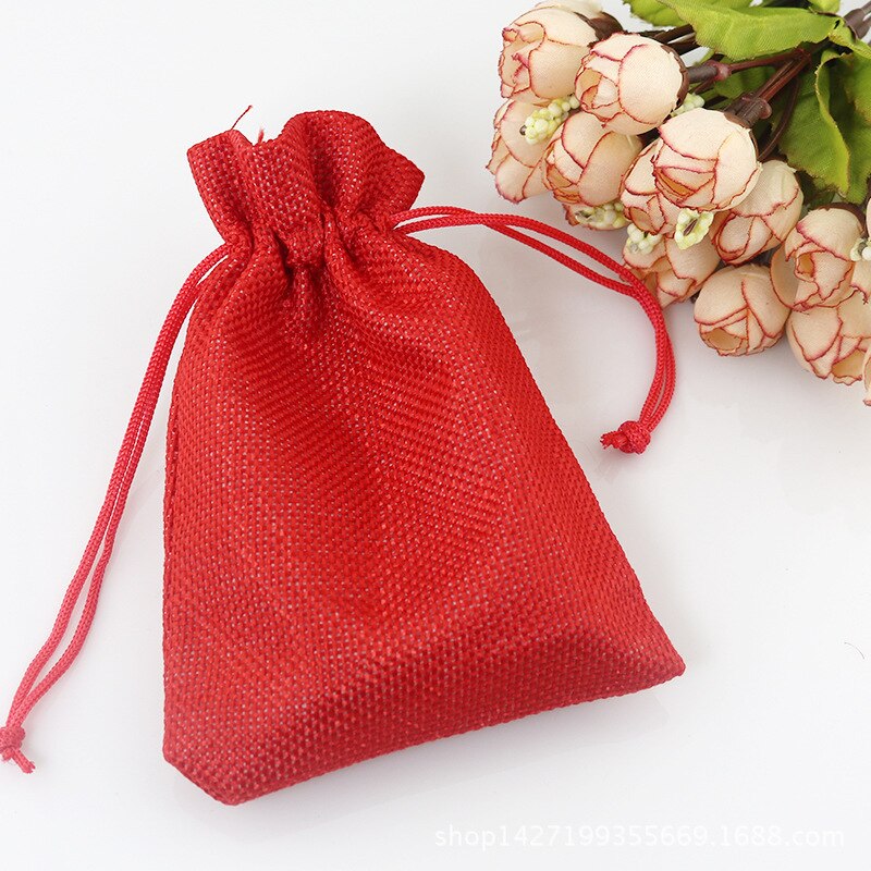 Set of 50 Natural Linen Gift Bags