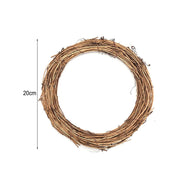 natural rattan wreath for wedding decor, view 2 - MRSLM