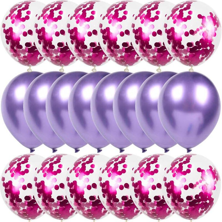 Set of 20 Colorful Balloons with Confetti