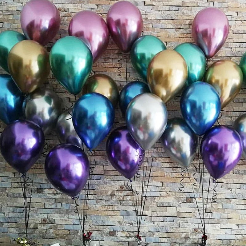 metallic latex balloon set 10 pcs, view 13 - MRSLM