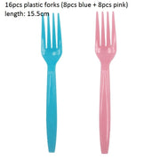 gender reveal party tableware set, view 7 - MRSLM
