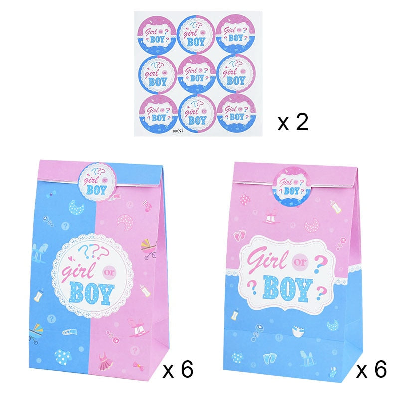 Gender Reveal Party Tableware Set & Decorations