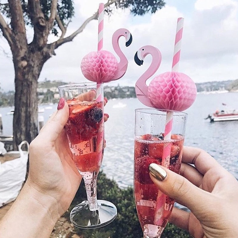 3D flamingo drinking straws - MRSLM