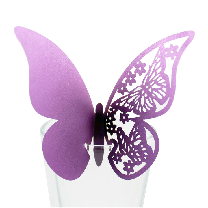 Butterfly Shaped Glass Tags