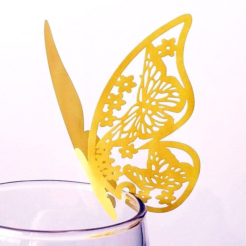 Butterfly Shaped Glass Tags