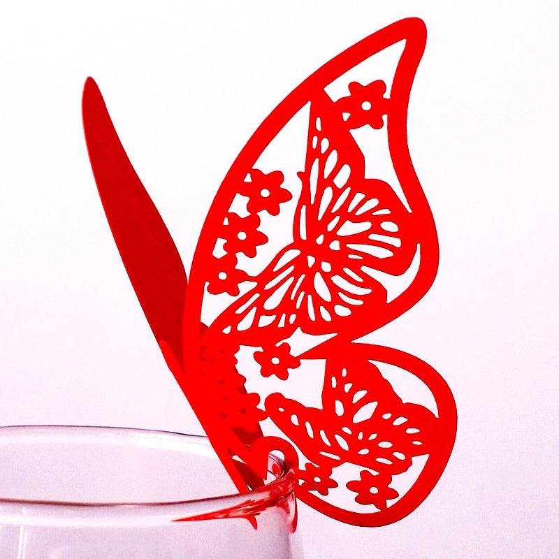 Butterfly Shaped Glass Tags