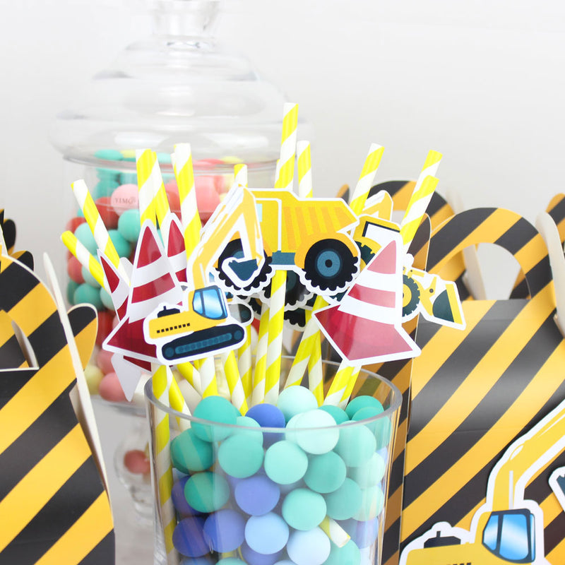 construction trucks paper straws, view 12 - MRSLM