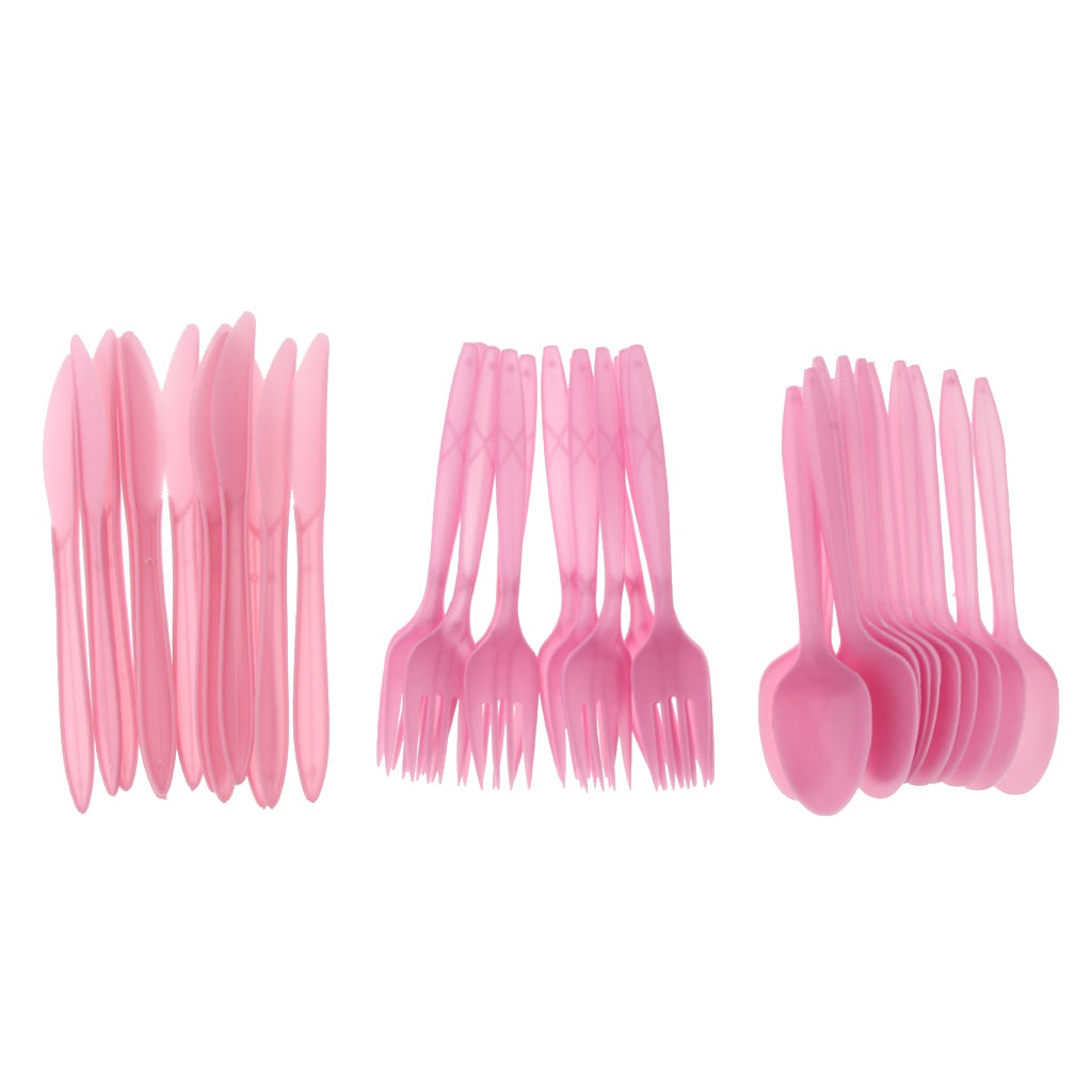 Pink Party Disposable Tableware 36 pcs Set