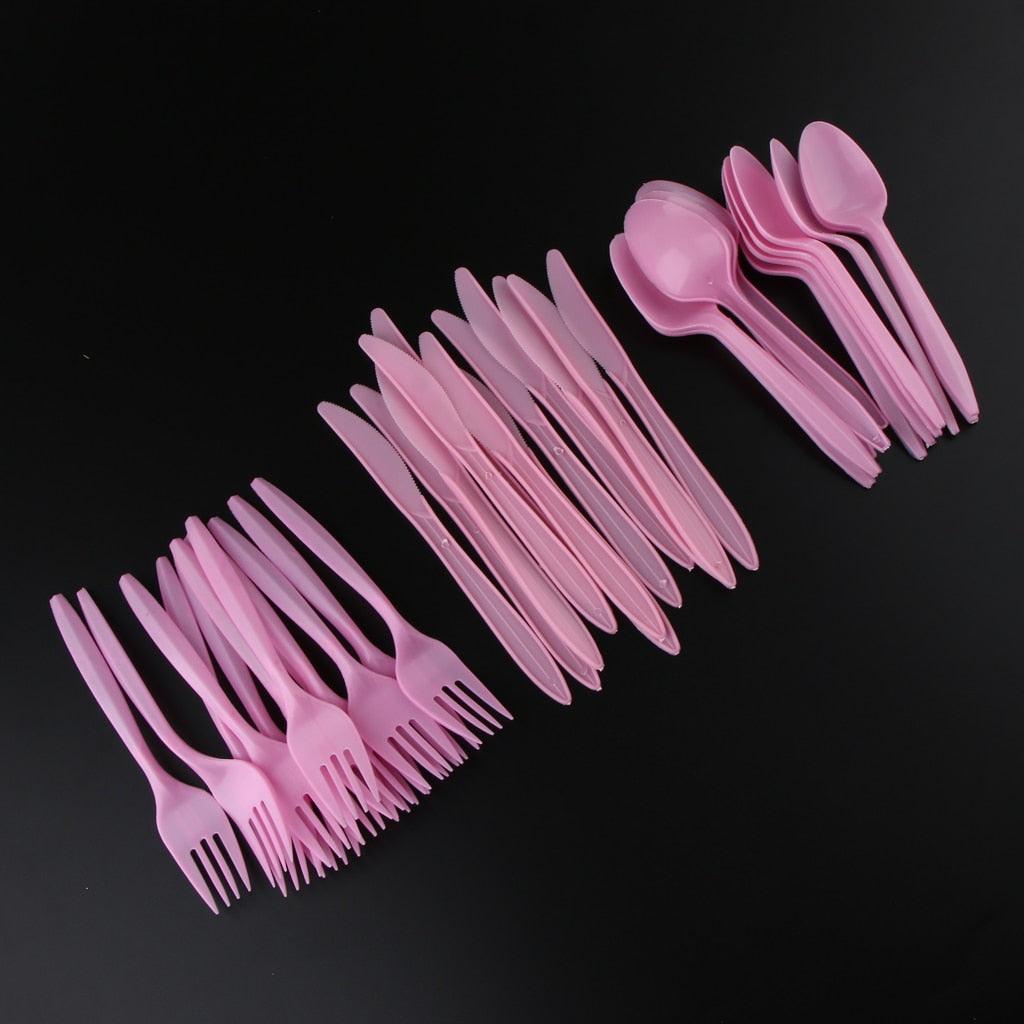 Pink Party Disposable Tableware 36 pcs Set