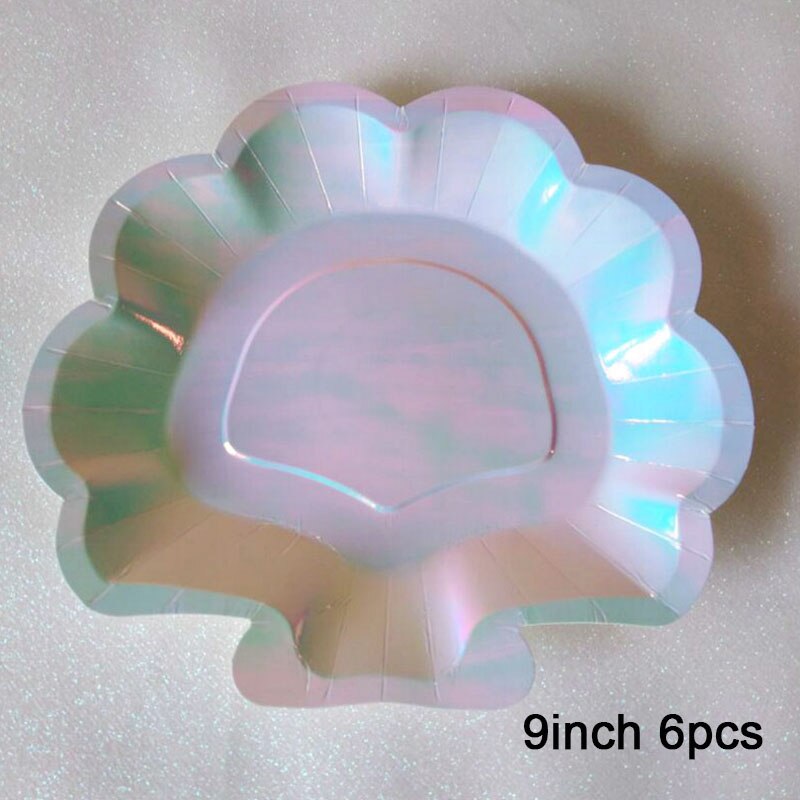 sparkle shell paper plates set, view 2 - MRSLM