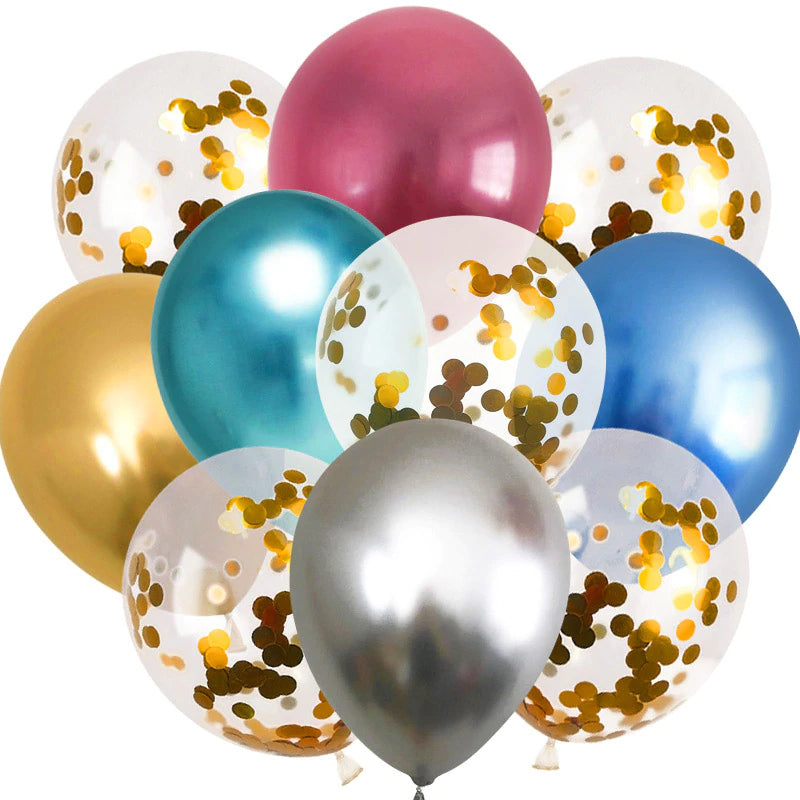 metallic latex party balloons, view 16 - MRSLM