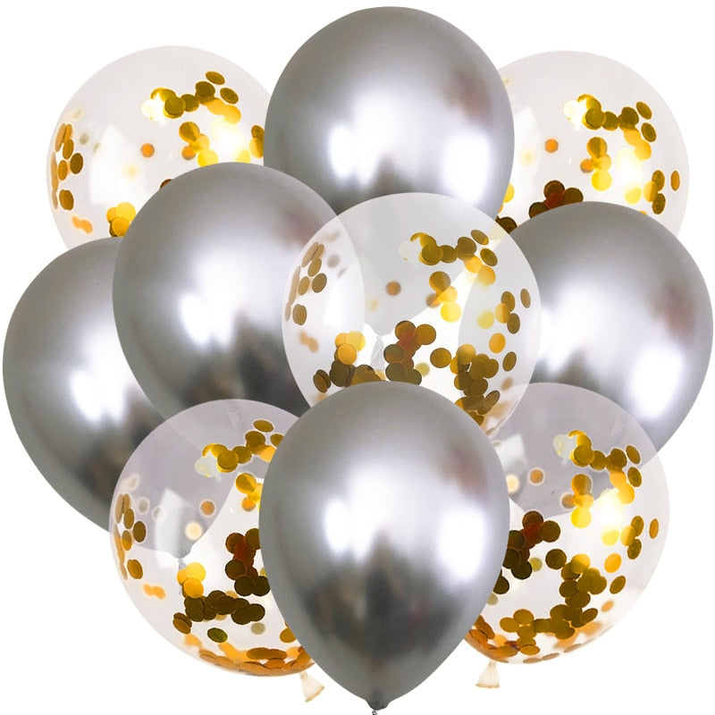 metallic latex party balloons, view 5 - MRSLM