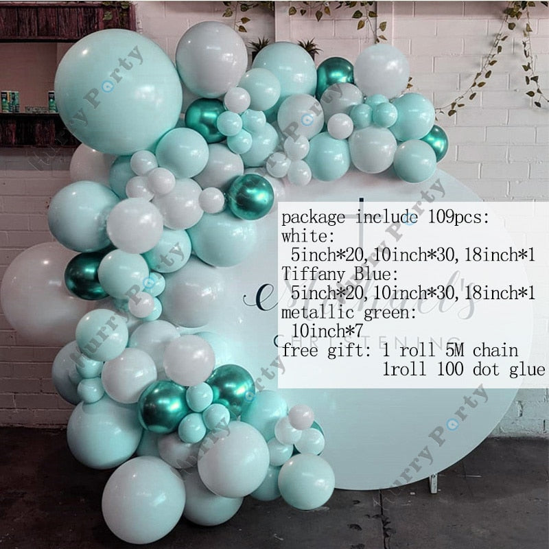 Metallic Balloons Garland Arch 100 pcs Set