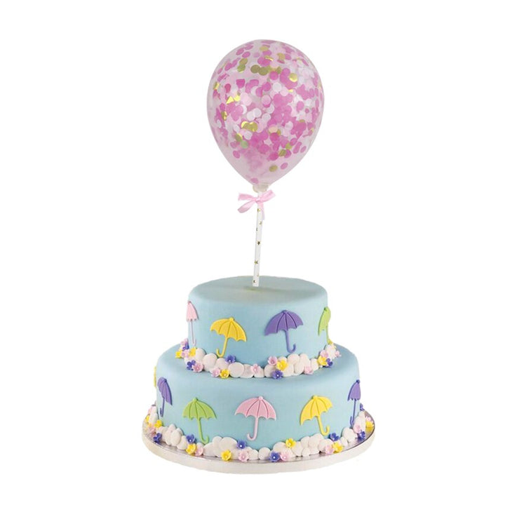 Confetti Balloon Cake Topper 10 Pcs Set