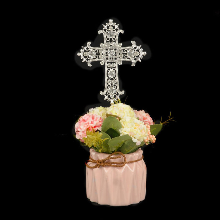 Crystal Cross Cake Topper