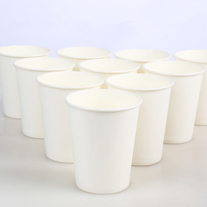 Pure White Disposable Paper Cups 20 - 100 pcs Set