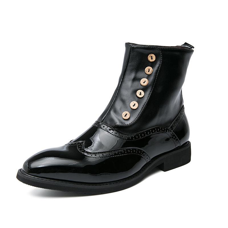 High Top Leather Fashion Men's Shoes Trend Personality Martin Boots - MRSLM