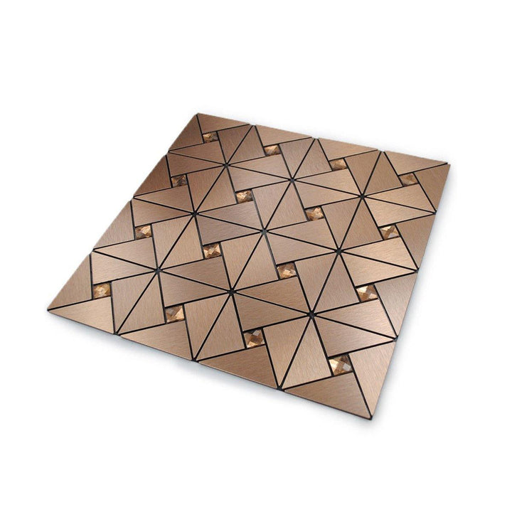 30x30cm Aluminum Tile Self Adhesive Wall paper Kitchen Backsplash Sticker Decor - MRSLM