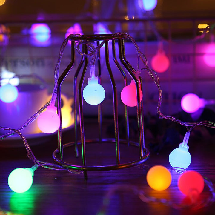 Warm White Rattan Ball LED String Light