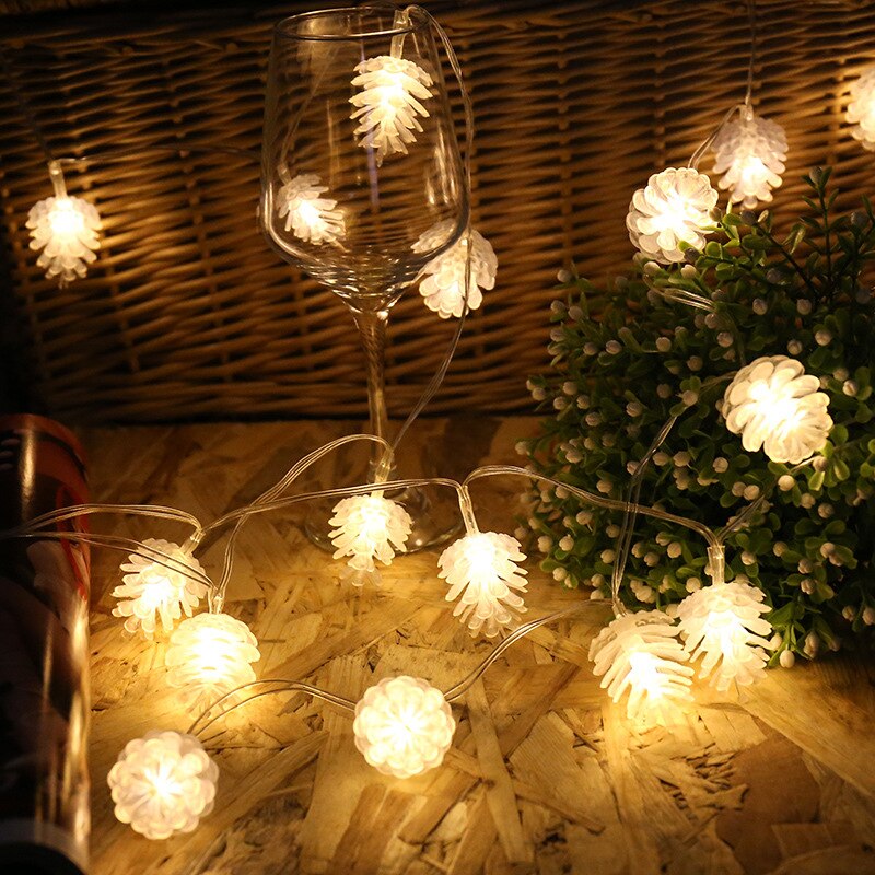 Warm White Rattan Ball LED String Light