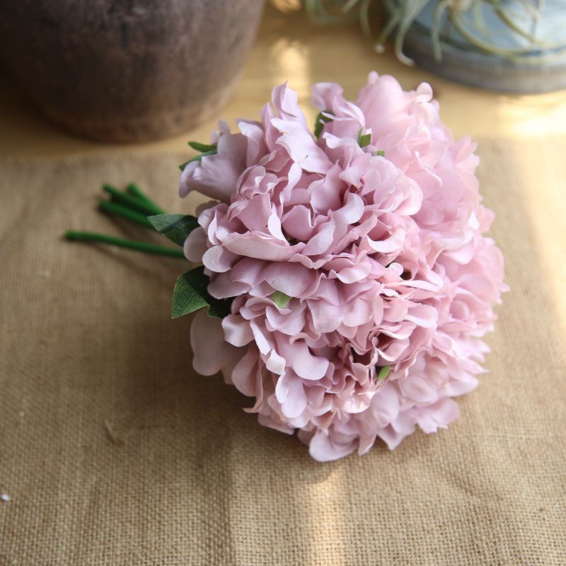 Artificial Peony Flowers Branches Set