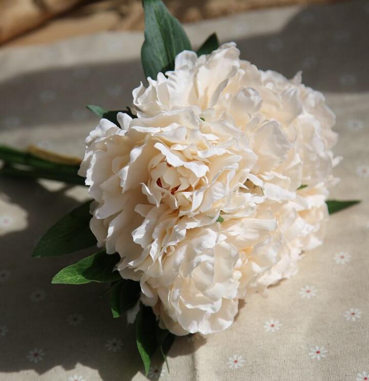 Artificial Peony Flowers Branches Set